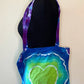 Green Heart Tie Dye Tote Bag
