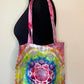 Holographic Mandala Tie Dye Tote Bag