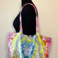 Holographic Heart Tie Dyed Gusseted Tote Bag