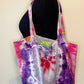 Holographic Heart Tie Dyed Gusseted Tote Bag