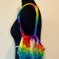 Rainbow Tie Dyed Crochet Farmers Market Bag