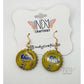 Kenyan Pineapple Fanta Soda Bottlecap Earrings