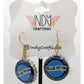 Blue Moon Beer Bottlecap Earrings