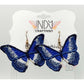 Made-To-Order Blue Full Butterfly Earrings