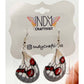 Made-To-Order White and Grey Butterfly Wing Earrings