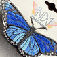 Made-To-Order Blue Monarch Freestanding Lace Embroidered Butterfly Hair Jewelry