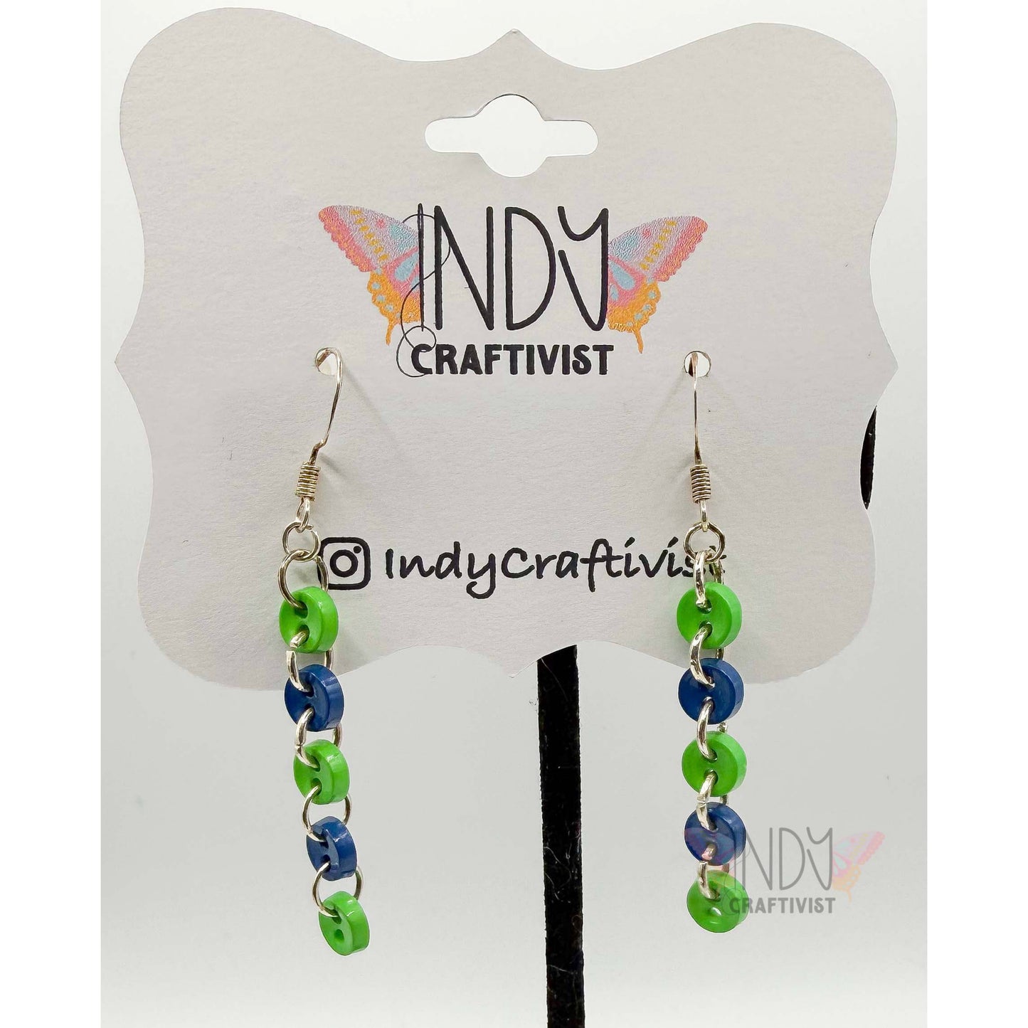 Upcycled Mini Button Earrings