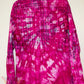 Large Long Sleeve Upcycled Reverse Tie Dyed Button Down