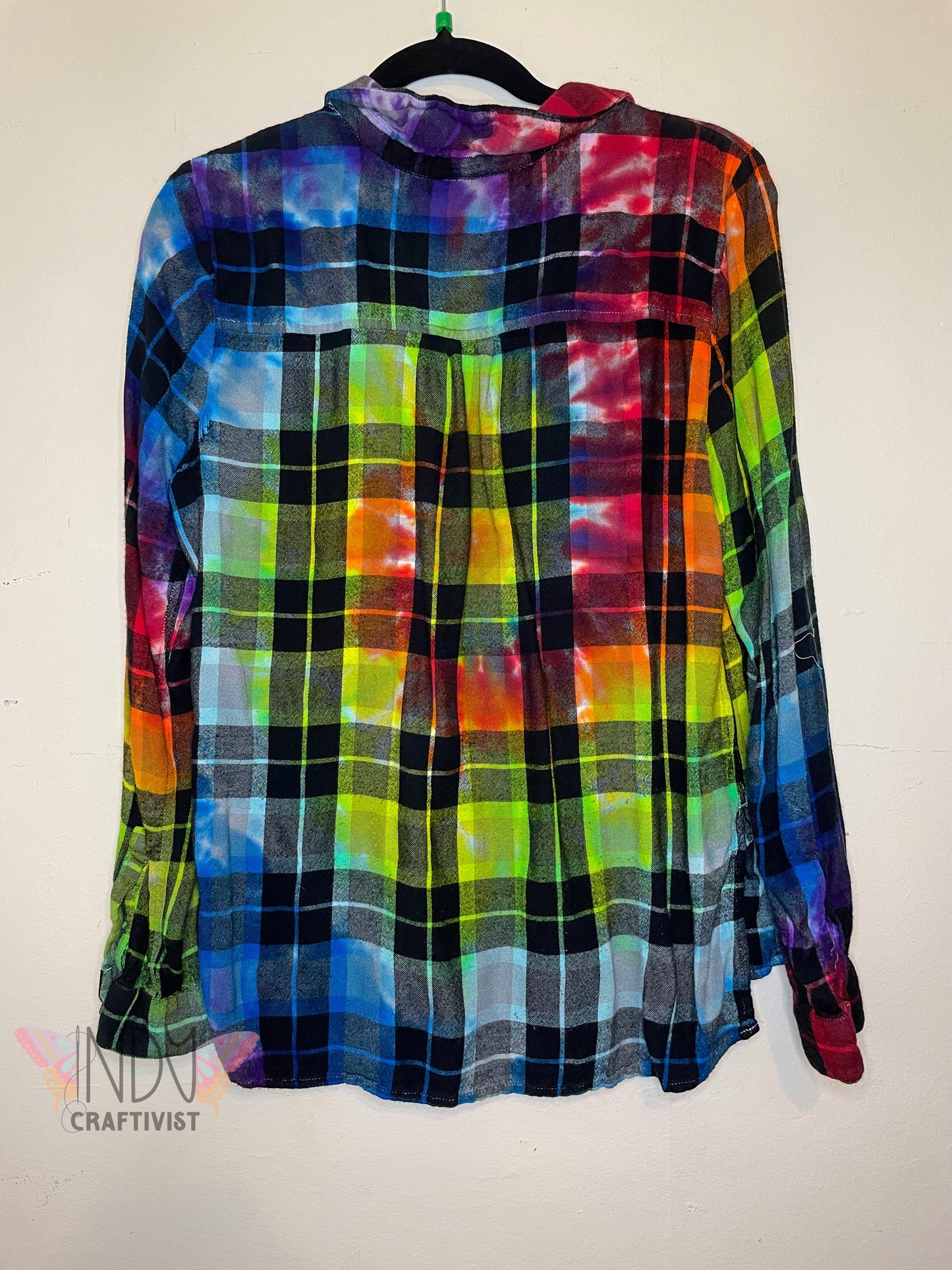 Buttery Soft Extra Large Long Sleeve Upcycled Tie Dyed Button Down