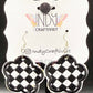 Checkered Flower Earrings