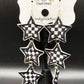 Checkered Stacked Stars Earrings