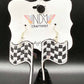 Checkered Racing Flag Earrings