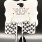 Checkered Racing Flag Earrings