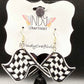 Checkered Racing Flag Earrings