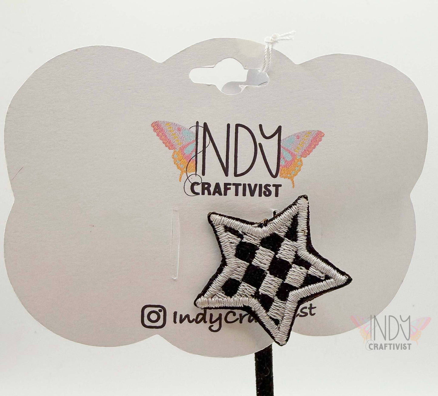 Checkered Star Brooches