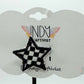 Checkered Star Embroidered Hair Jewelry
