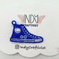 I'm Speaking Embroidered Converse Like Hair Clip Blue