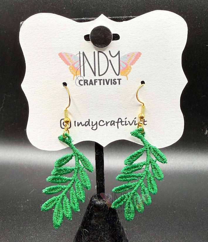Lace Curved Vine Earrings