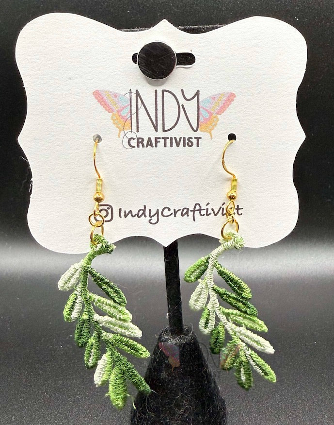 Lace Curved Vine Earrings