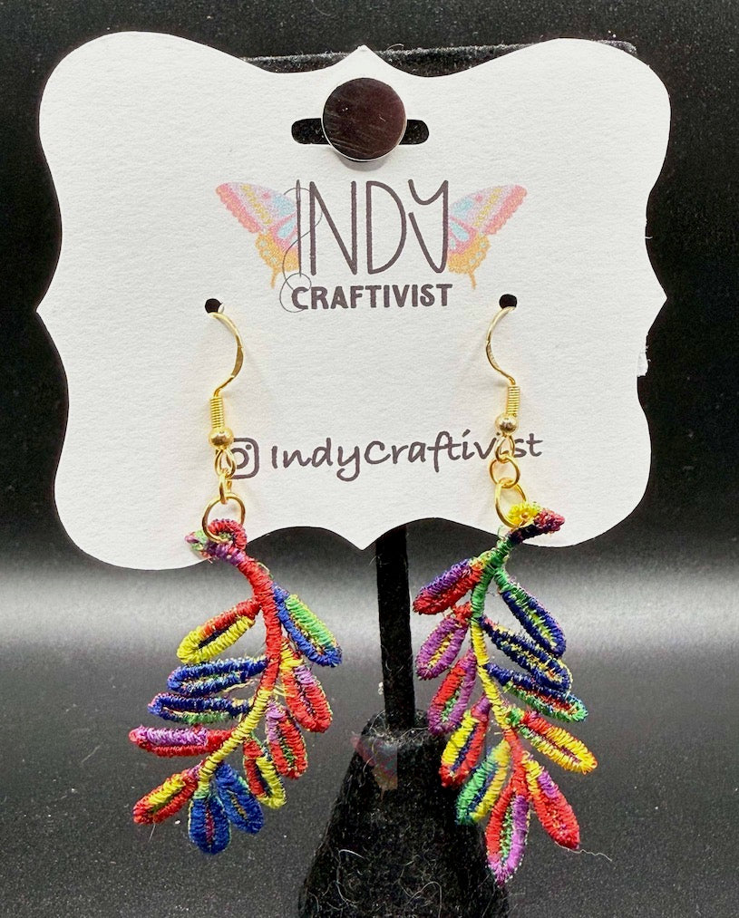Lace Curved Vine Earrings