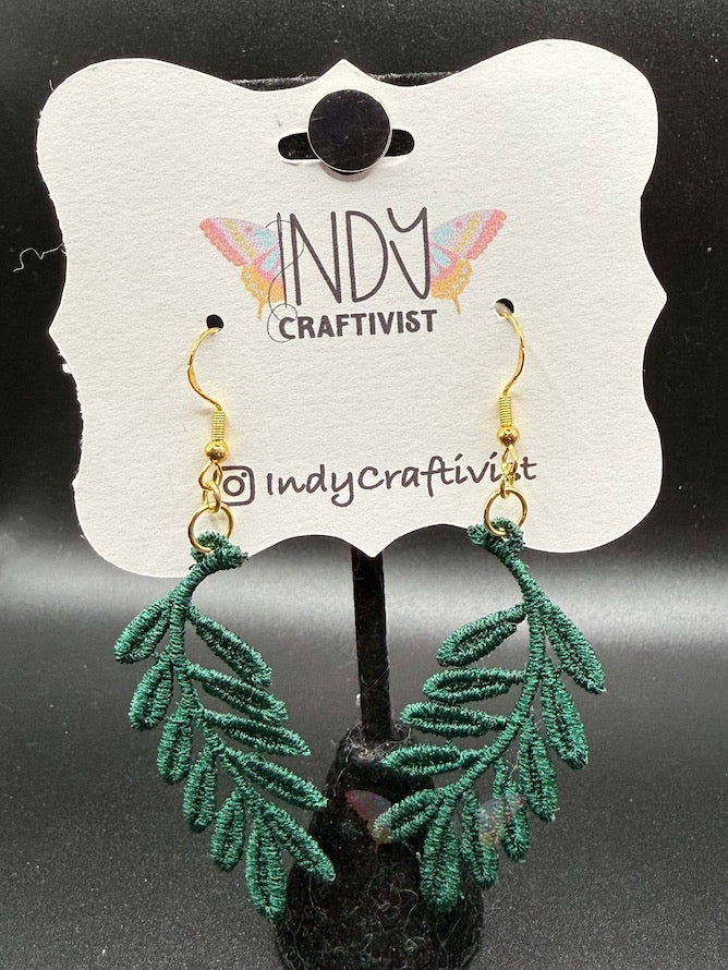 Lace Curved Vine Earrings