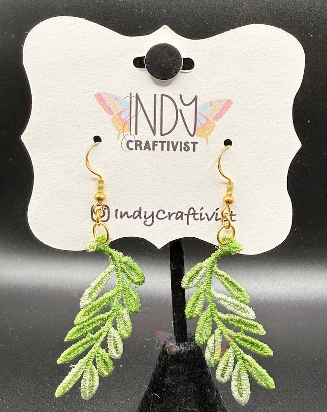 Lace Curved Vine Earrings