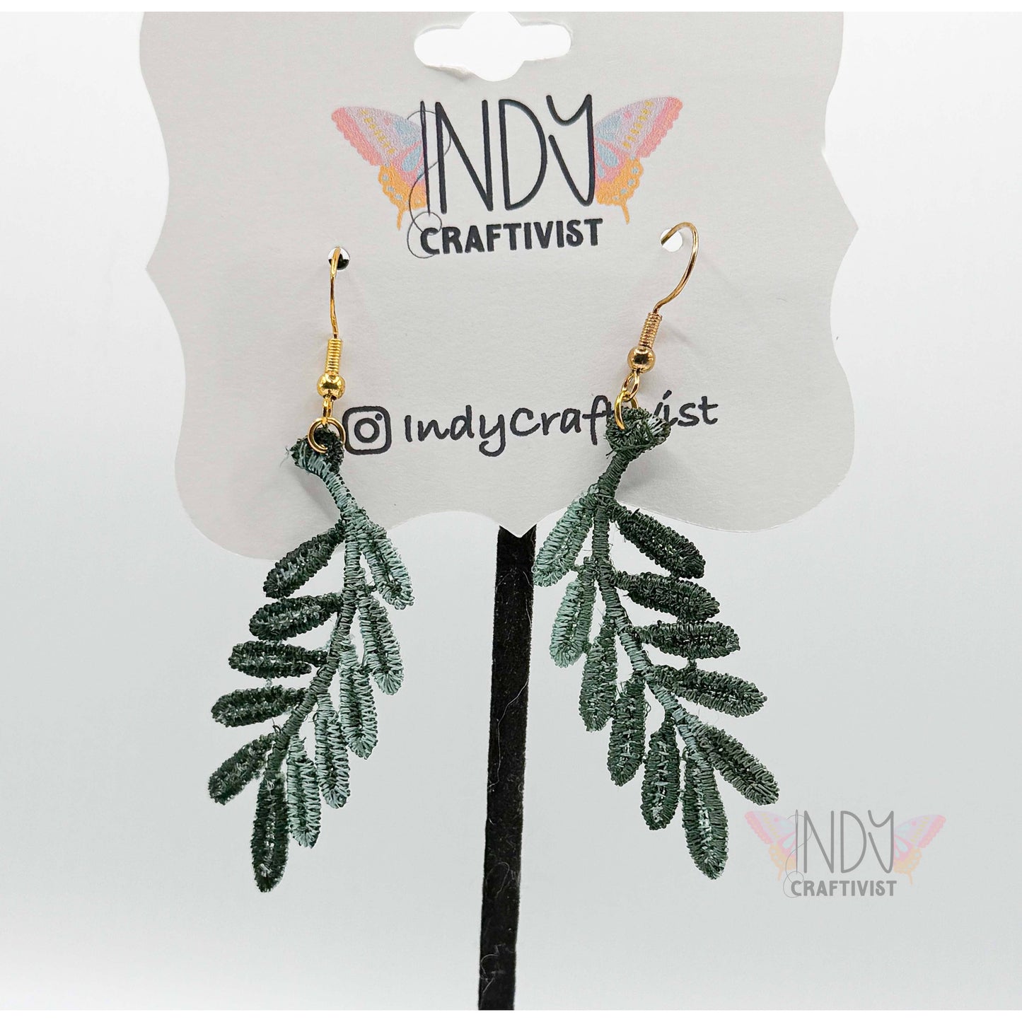 Lace Curved Vine Earrings