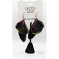 Black Butterfly Two Piece Earrings