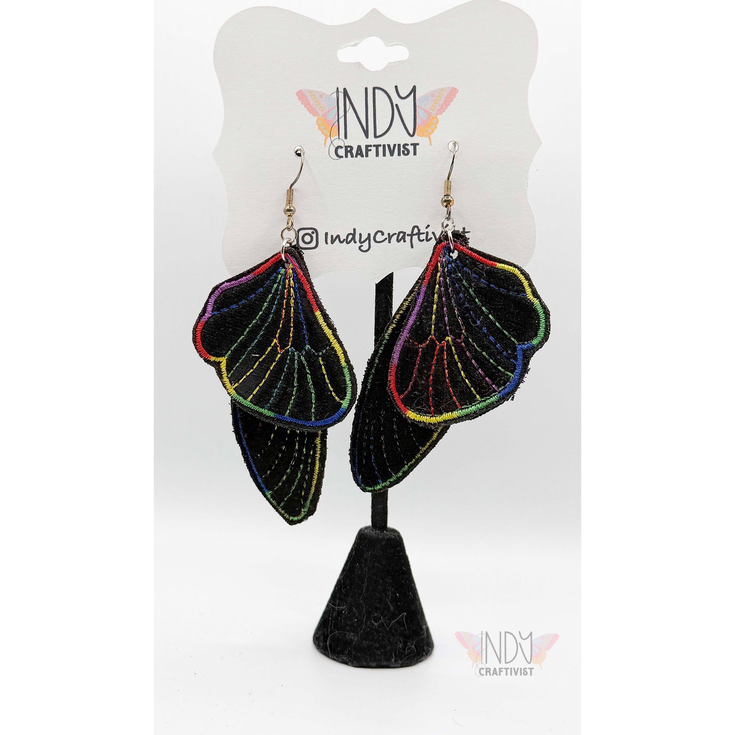 Black Butterfly Two Piece Earrings
