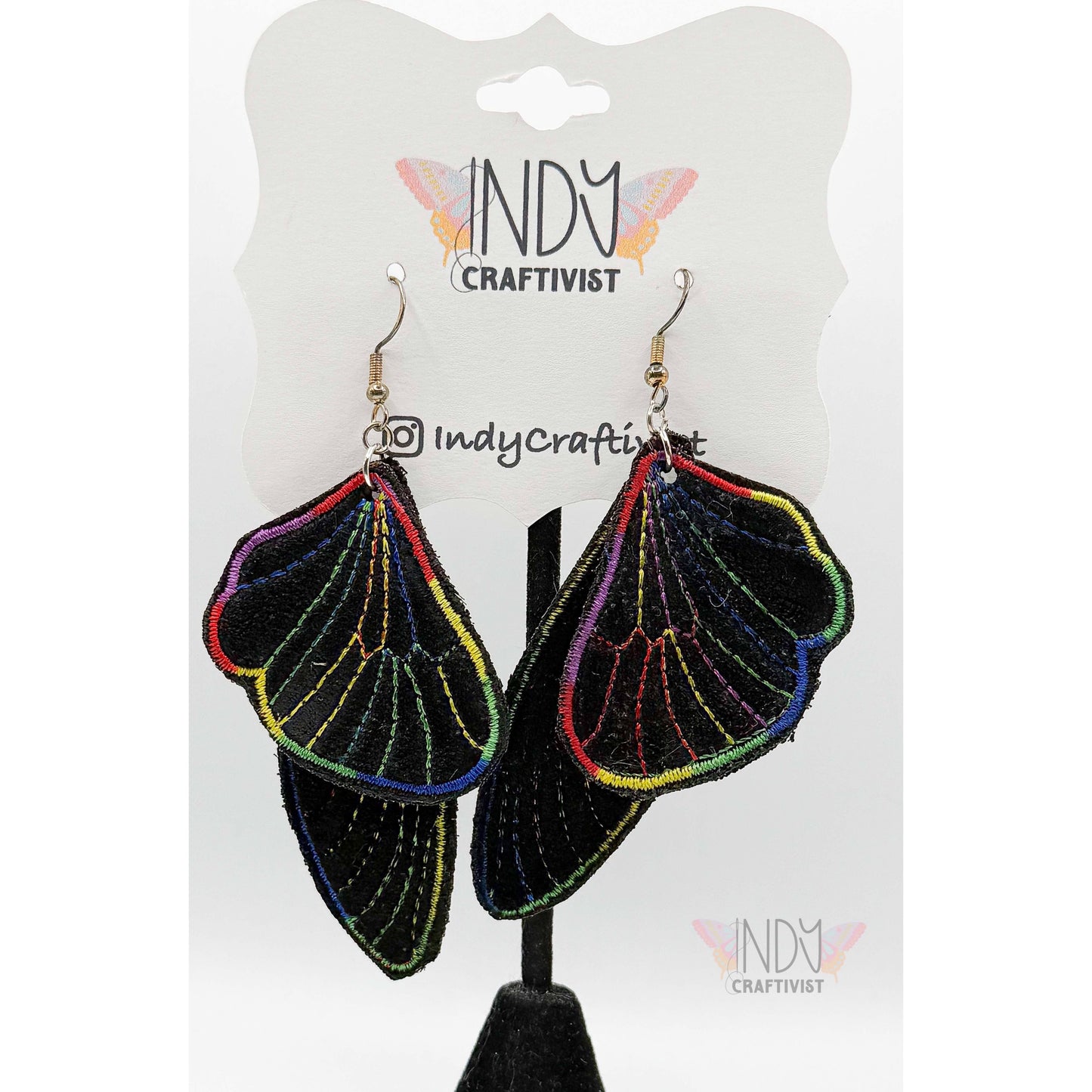 Black Butterfly Two Piece Earrings