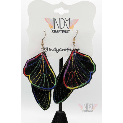 Black Butterfly Two Piece Earrings