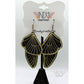 Black Butterfly Two Piece Earrings