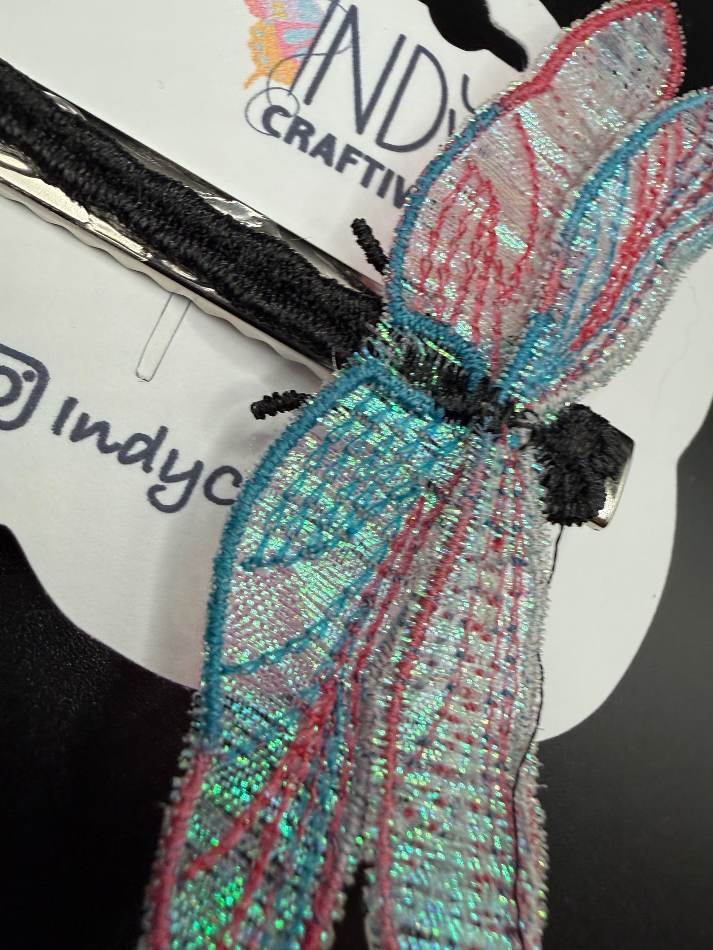 Pride Embroidered Dragonfly Hair Jewelry