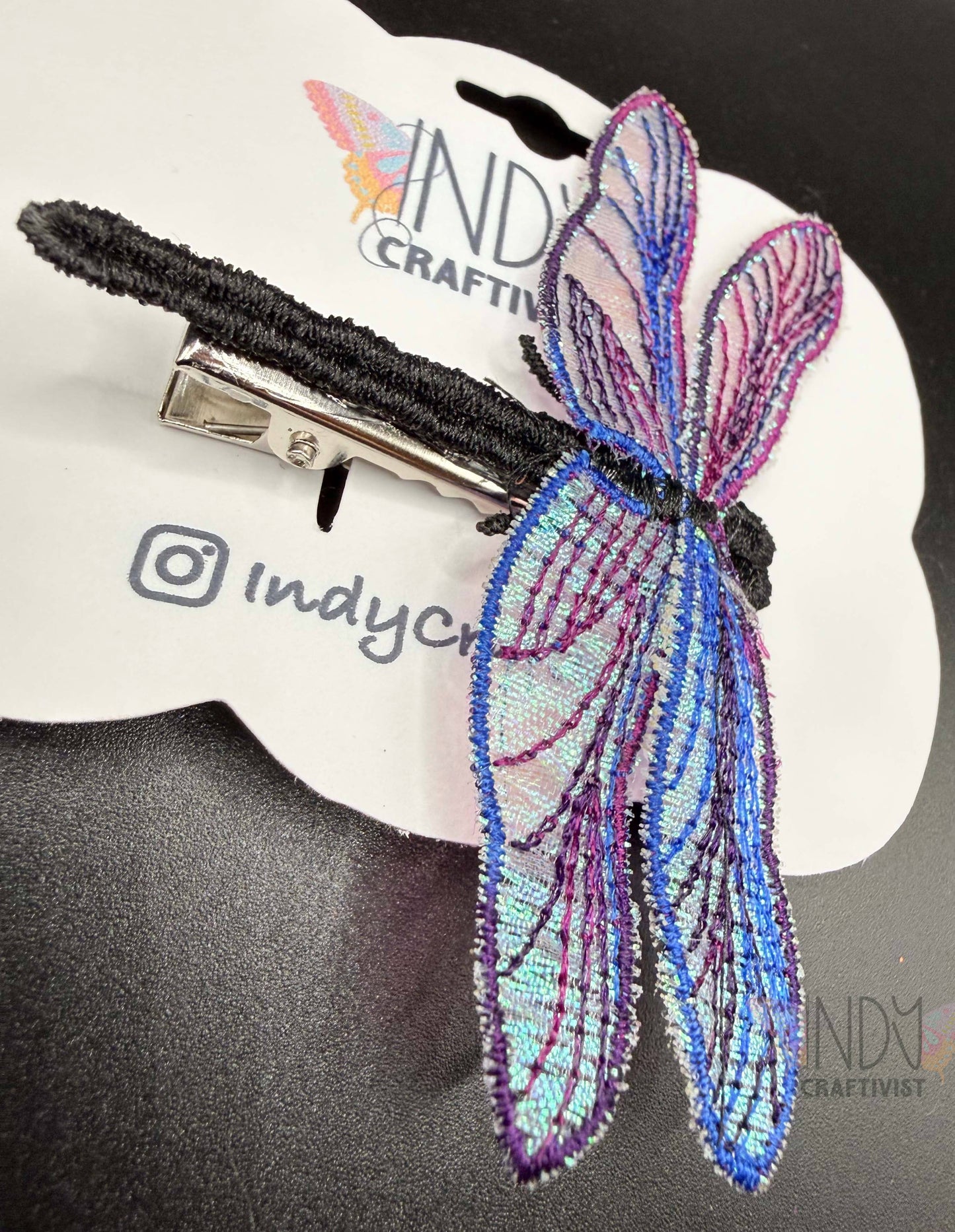 Pride Embroidered Dragonfly Hair Jewelry