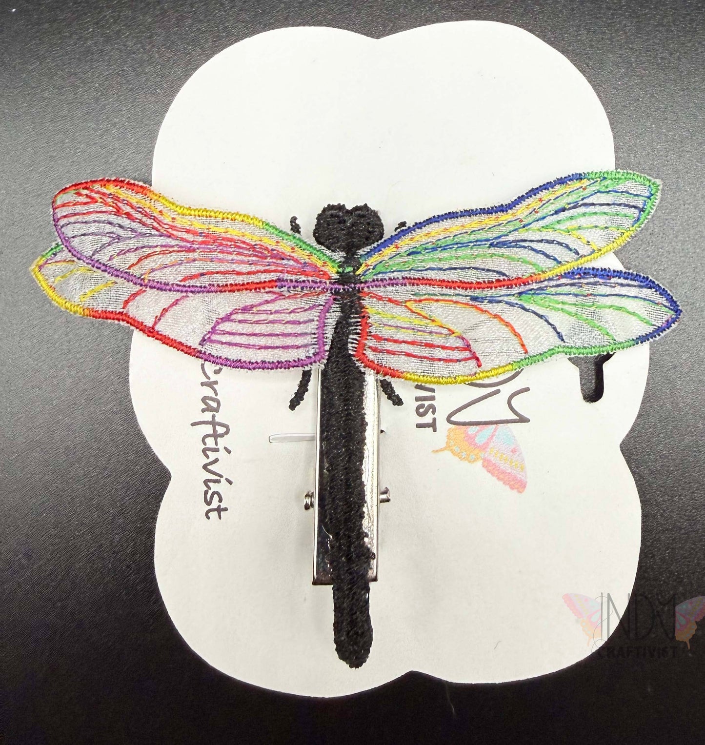 Pride Embroidered Dragonfly Hair Jewelry