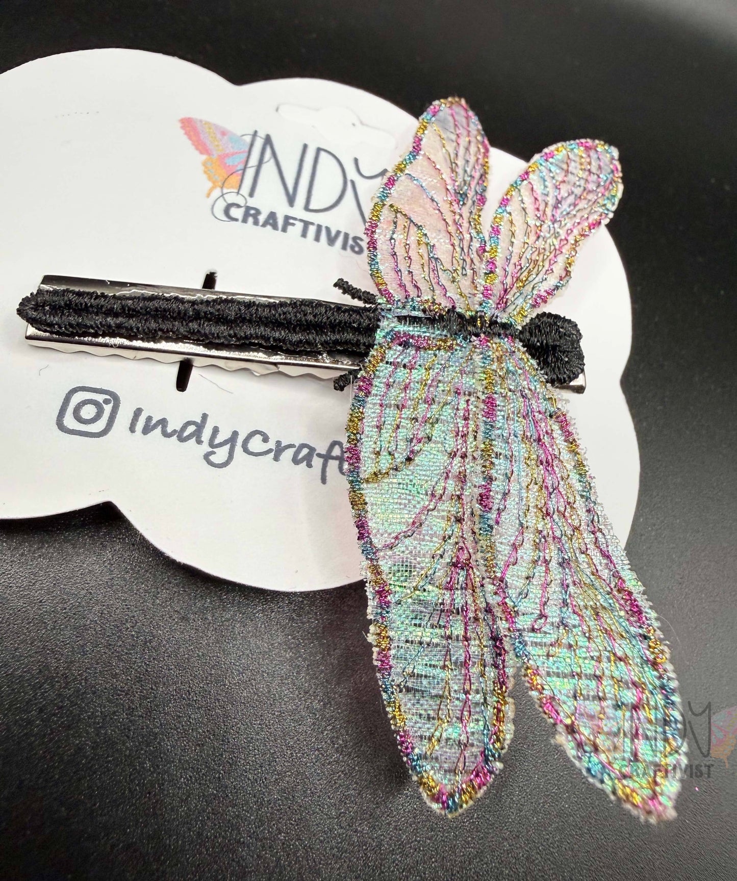 Pride Embroidered Dragonfly Hair Jewelry