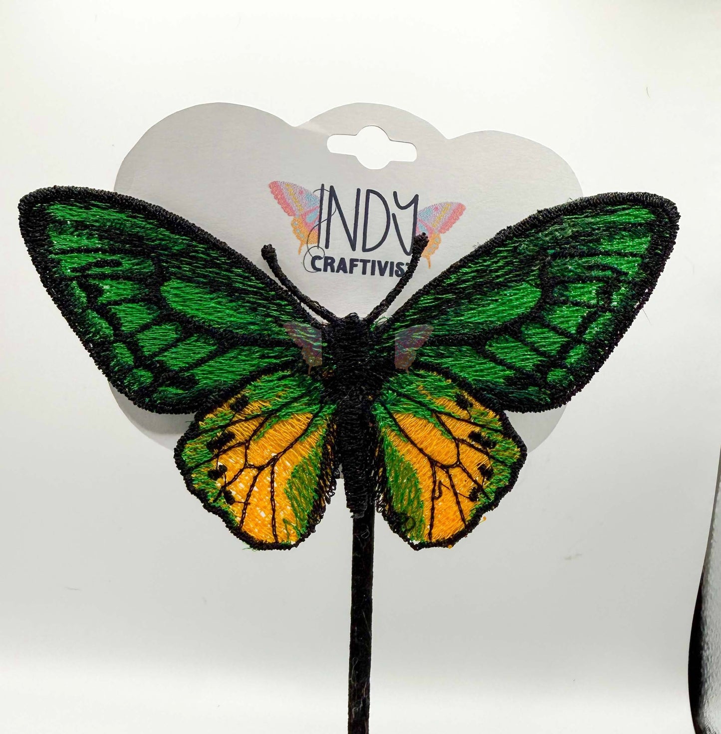Cape York Birdwing Freestanding Lace Embroidered Butterfly Hair Jewelry