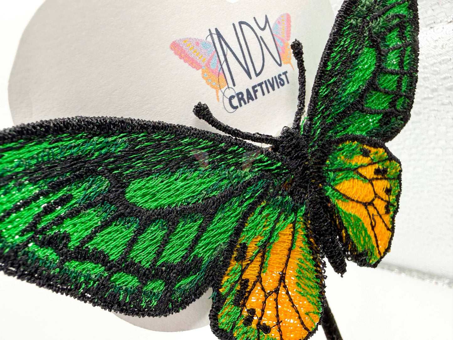 Cape York Birdwing Freestanding Lace Embroidered Butterfly Hair Jewelry