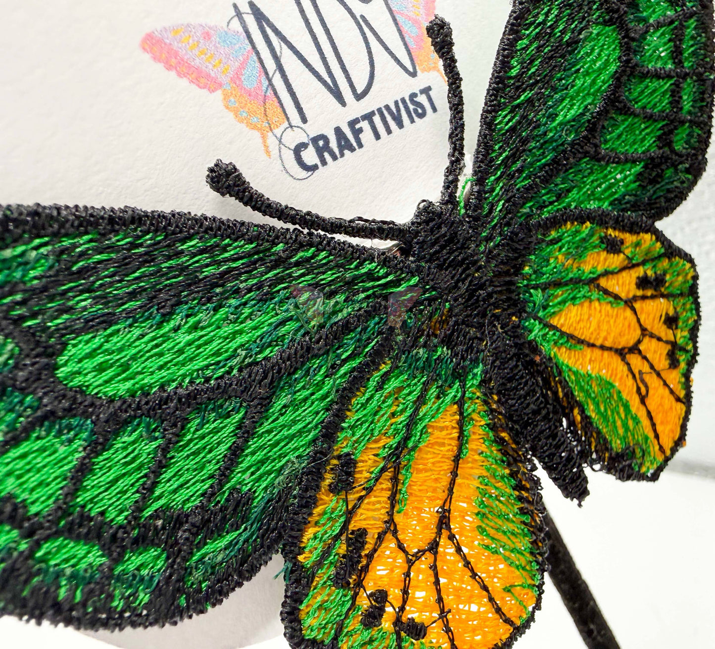 Cape York Birdwing Freestanding Lace Embroidered Butterfly Hair Jewelry