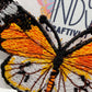 Medium Orange Monarch Freestanding Lace Embroidered Butterfly Hair Jewelry
