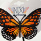 Made-to-Order Dark Orange Monarch Freestanding Lace Embroidered Butterfly Hair Jewelr