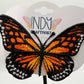 Made-to-Order Dark Orange Monarch Freestanding Lace Embroidered Butterfly Hair Jewelr