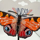 Made-To-Order Orange Freestanding Lace Embroidered Moth Hair Jewelry