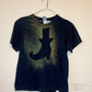 Witch Boot Kids Medium Halloween Reverse Tie Dyed T-shirt