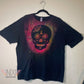 Sugar Skull Adult Extra Large Halloween Reverse Tie Dye T-shirt