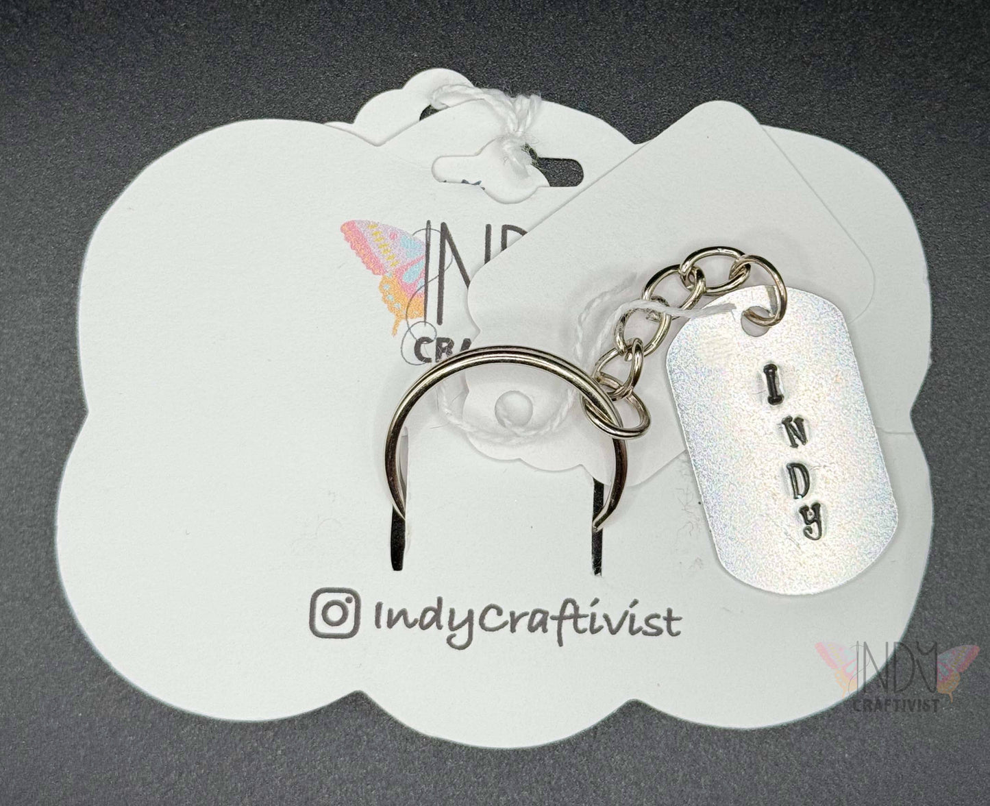 Hand Stamped Keychains