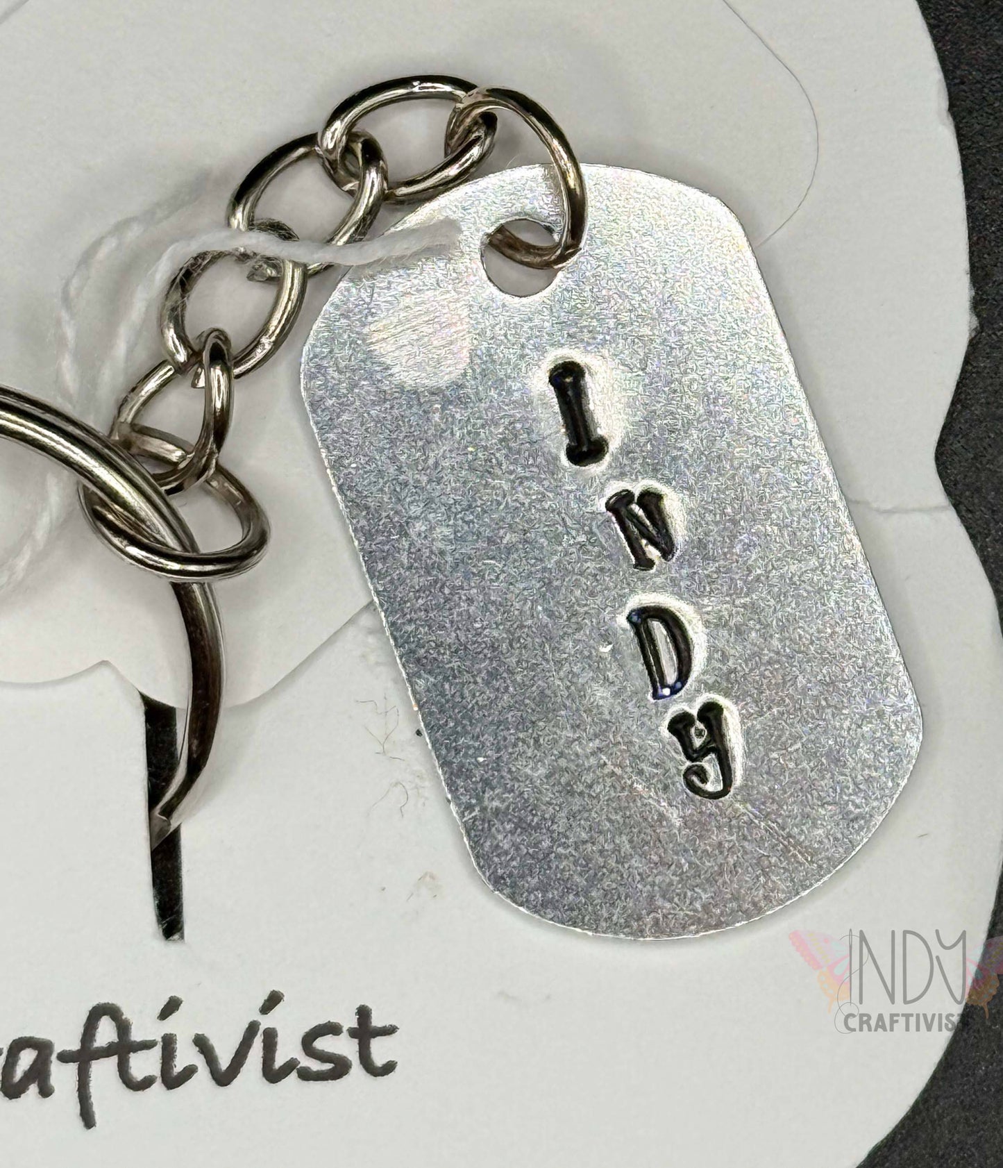Hand Stamped Keychains