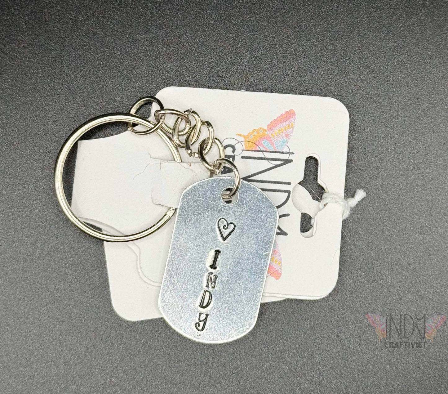 Hand Stamped Keychains