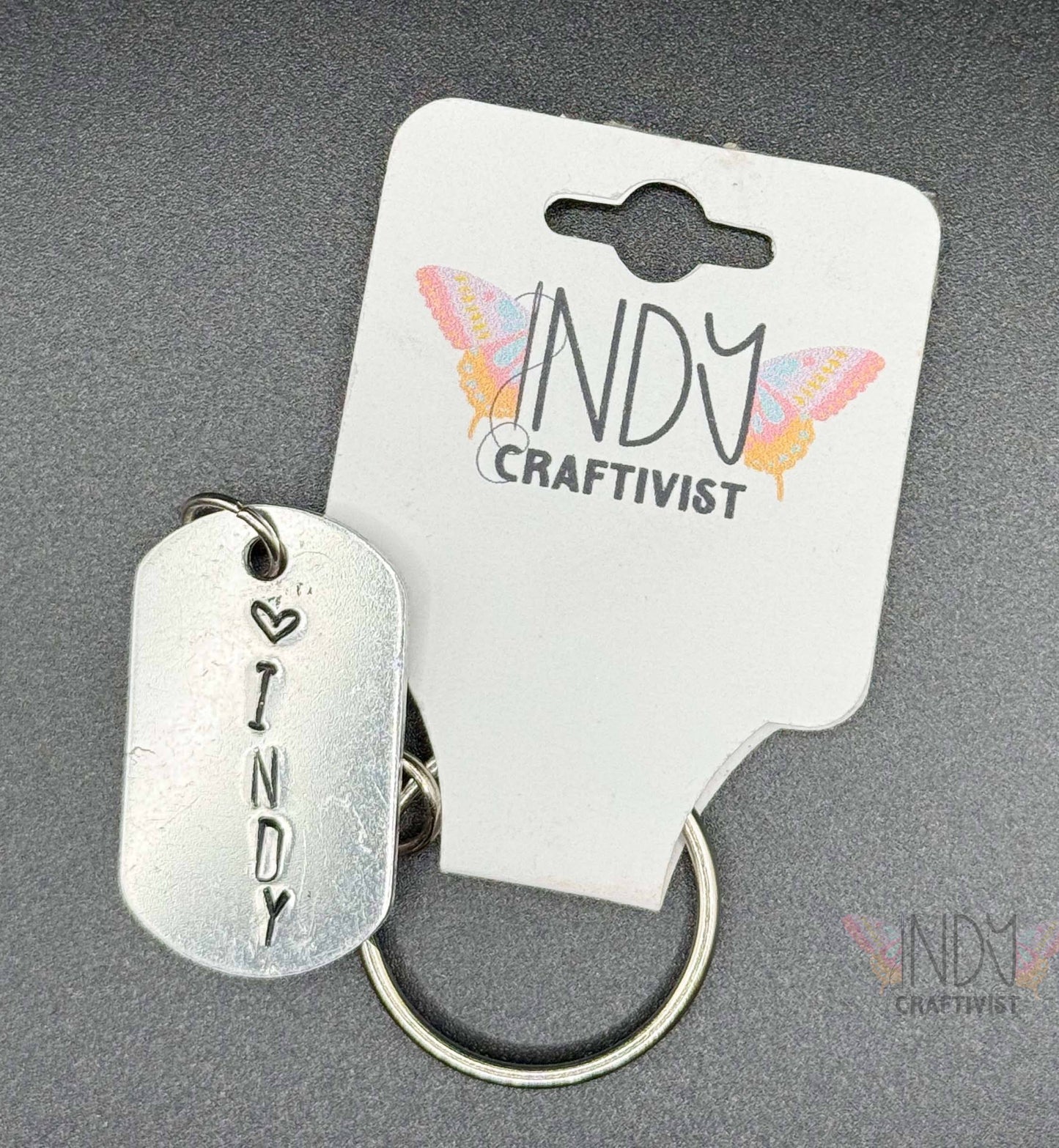 Hand Stamped Keychains