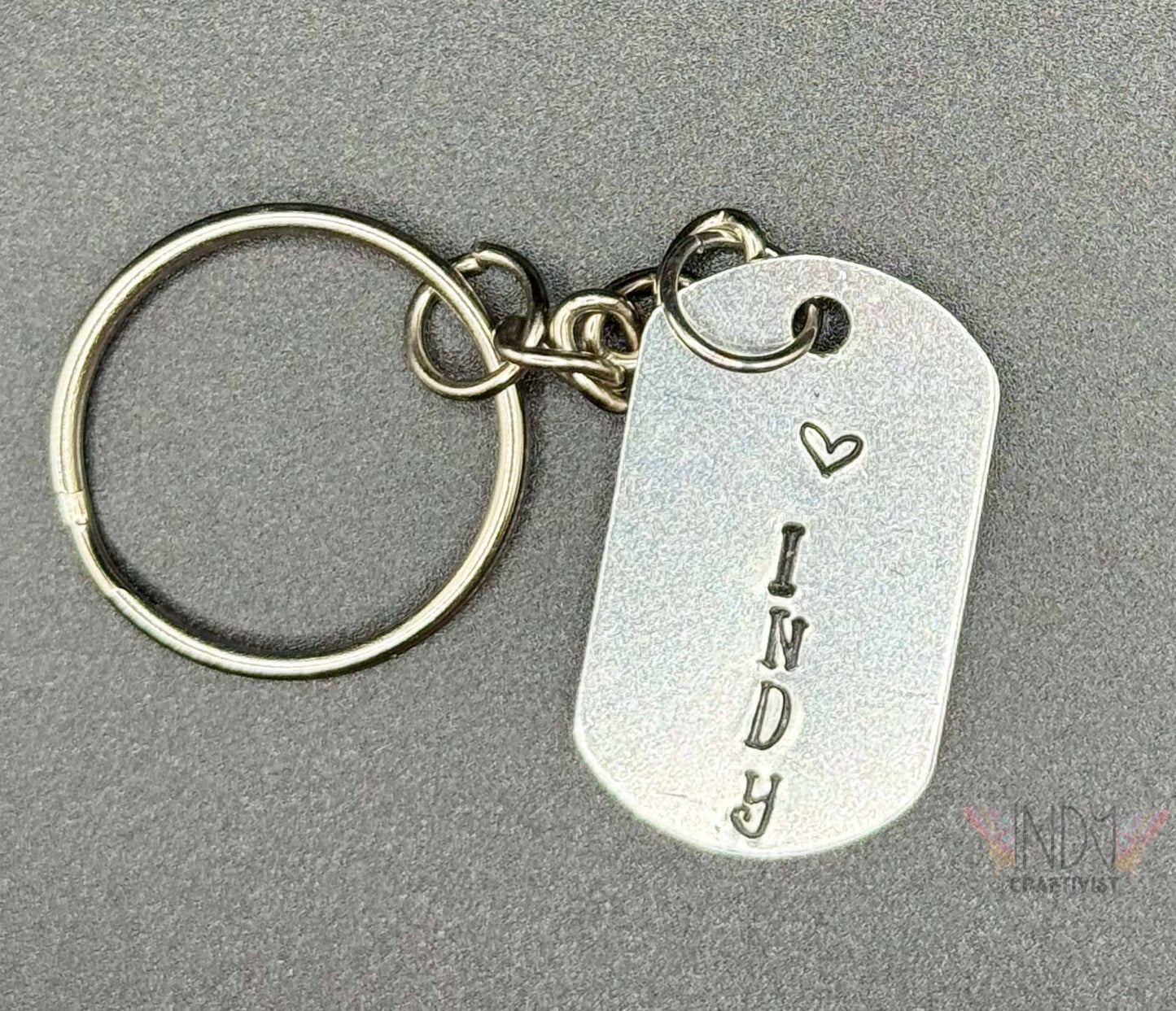 Hand Stamped Keychains